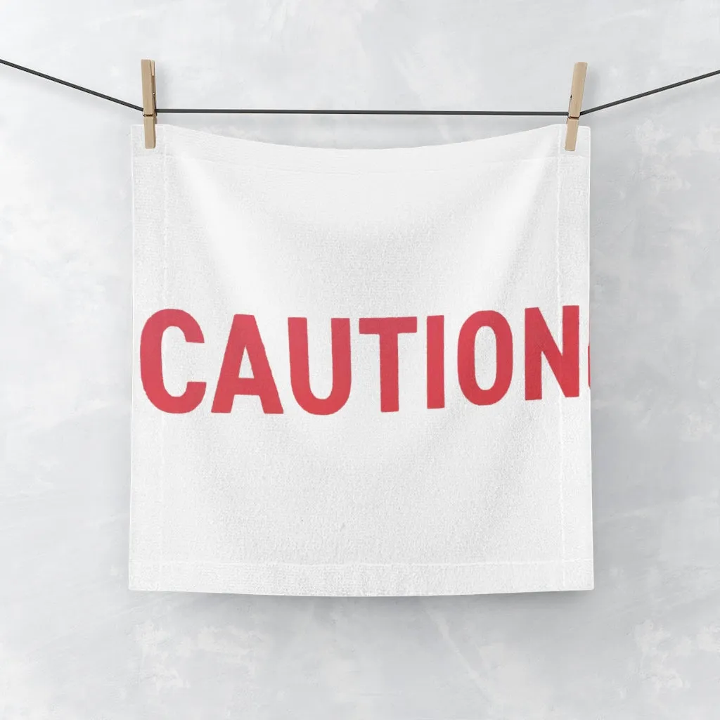 Caution Face Towel