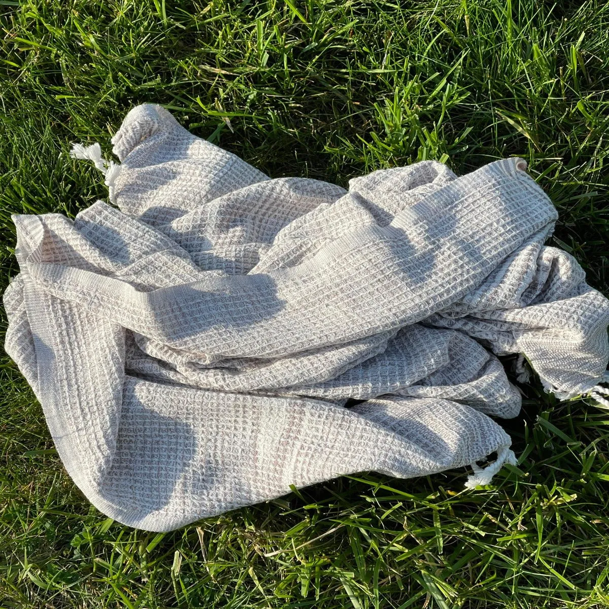 Champagne Waffle  Weave Turkish Towel