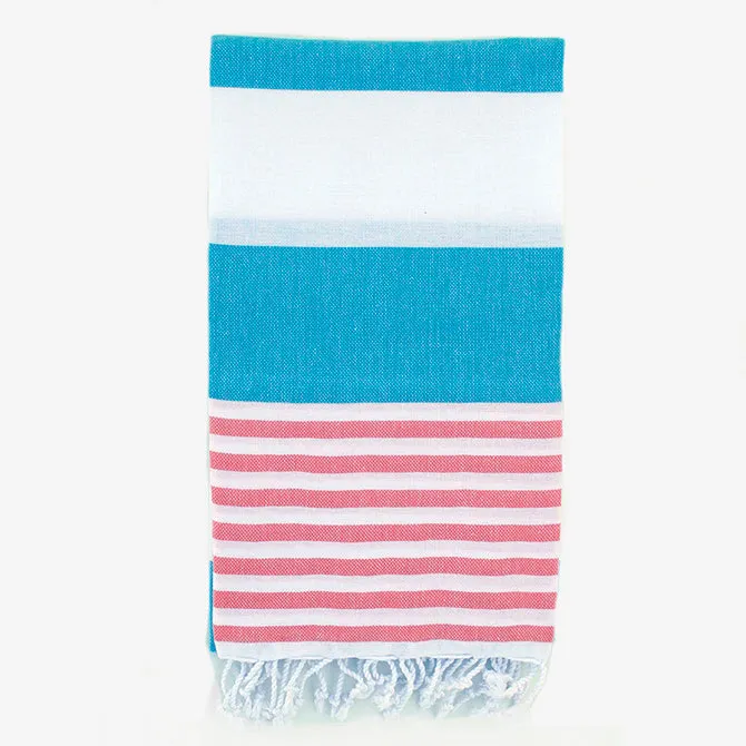 Chaput’s Turkish Cotton Towel - Aqua Coral