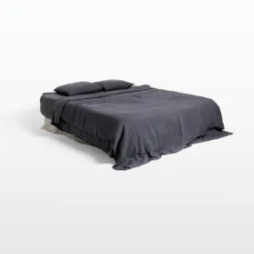 Charcoal Linen Bedding Set (4 pcs)