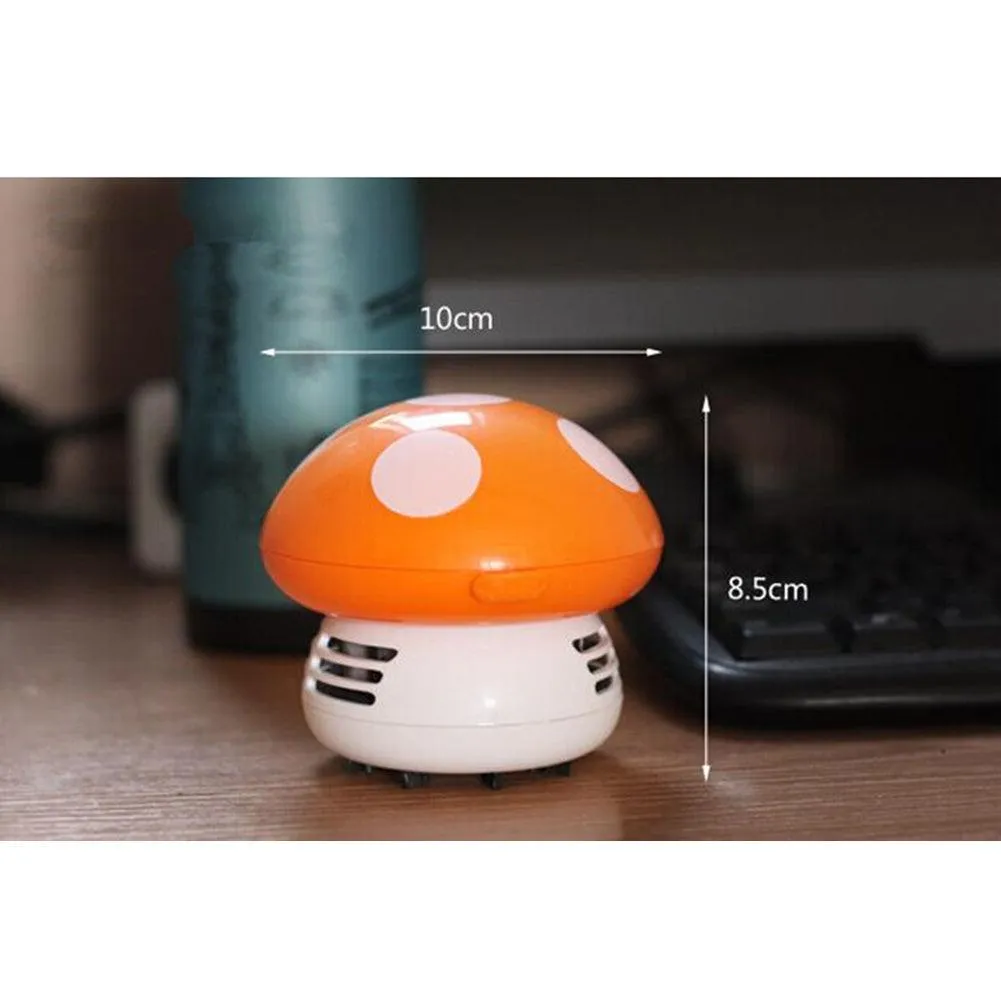 Charming Mushroom Shaped Mini Dust Vacuum - Adorable and Portable Cleaning Companion for Home, Office, and Vehicle