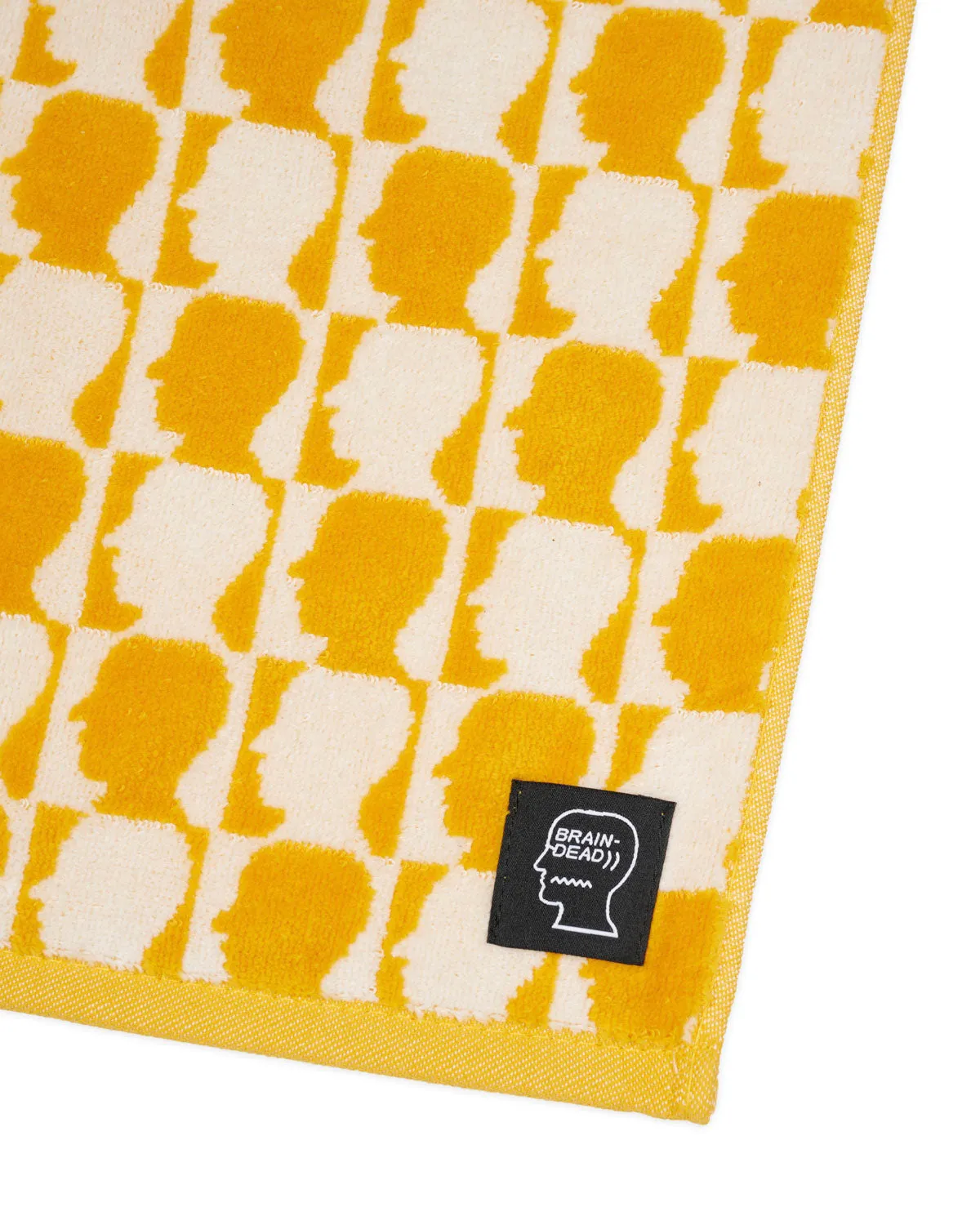 Checkerboard Logohead Hand Towel - Yellow