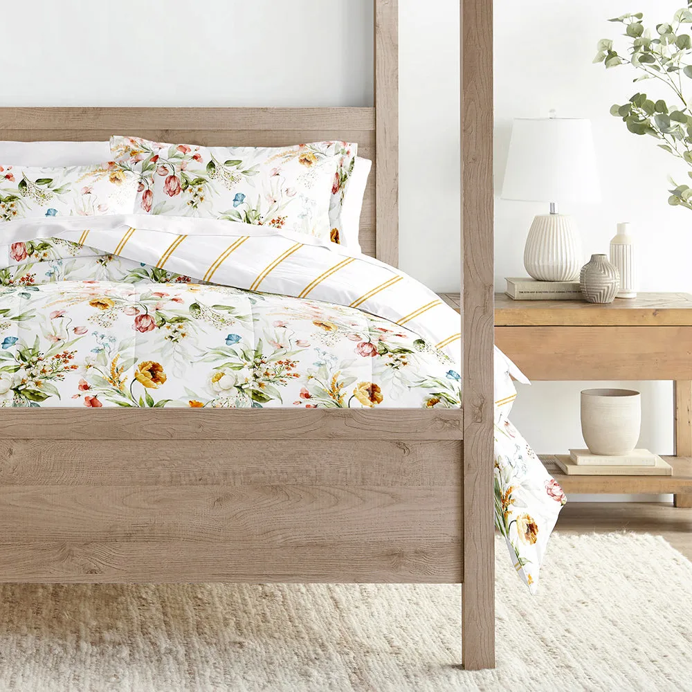 Chintz Floral Reversible Down-Alternative Comforter Set