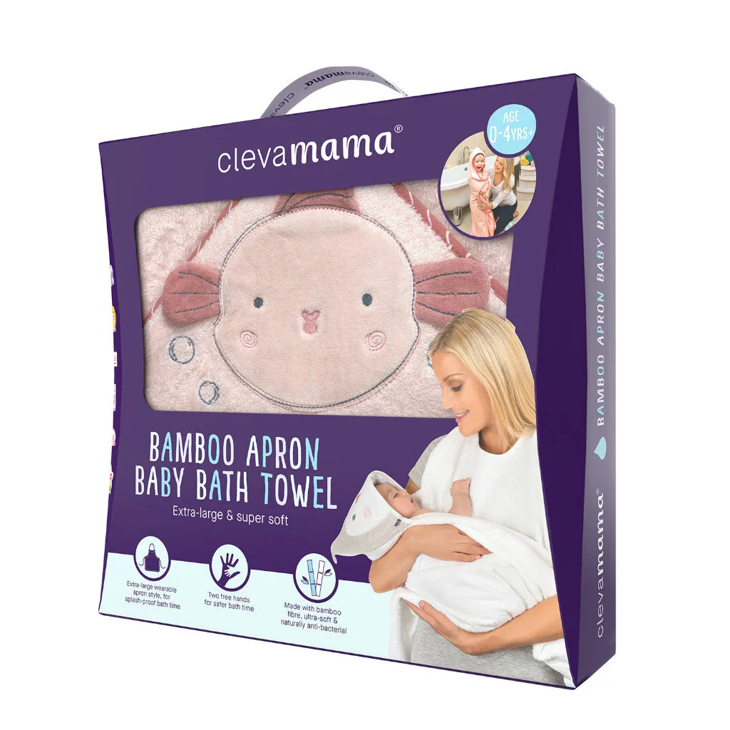 Clevamama Bamboo Apron Bath Towel - Pink (0M )