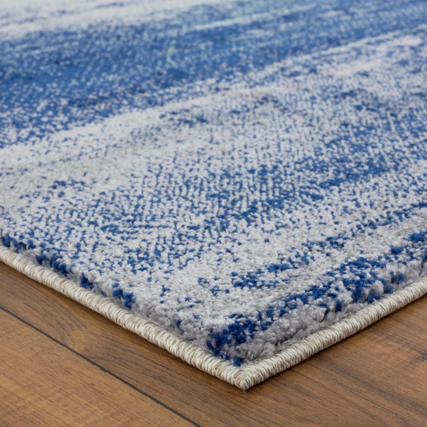 Coastal 8432 Abstract Blue Area Rug