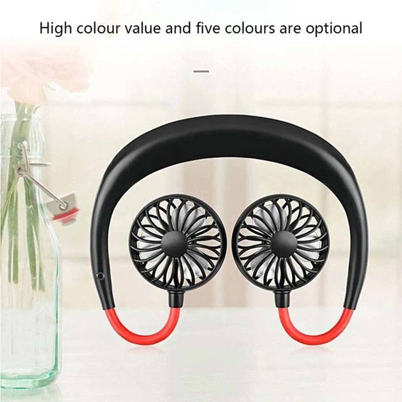 cold fan hands free neck fan rechargeable mini sports