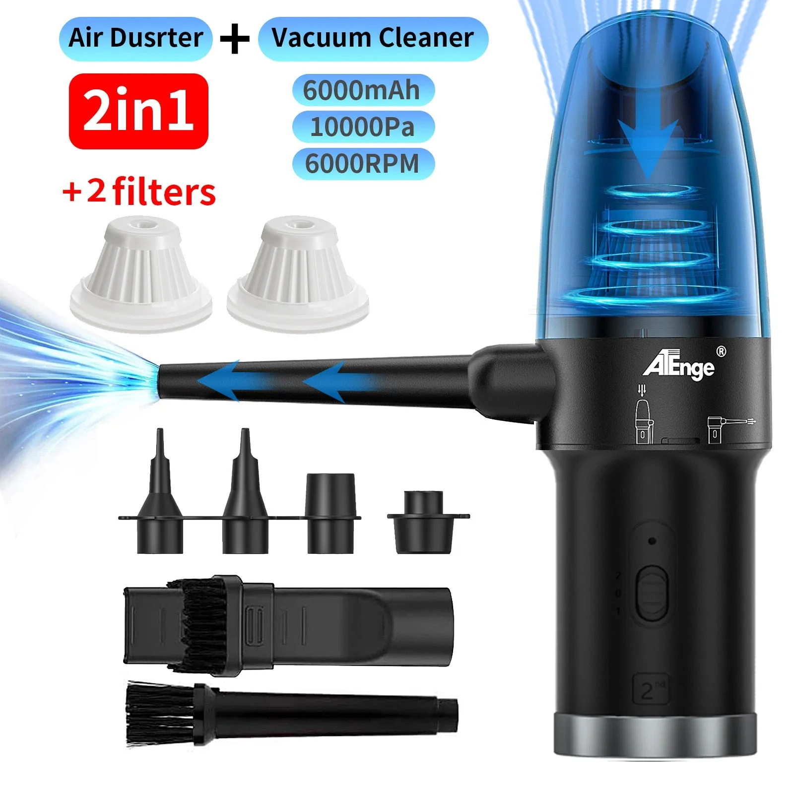 Cordless Electric Air Duster Computer Vacuum Cleaner