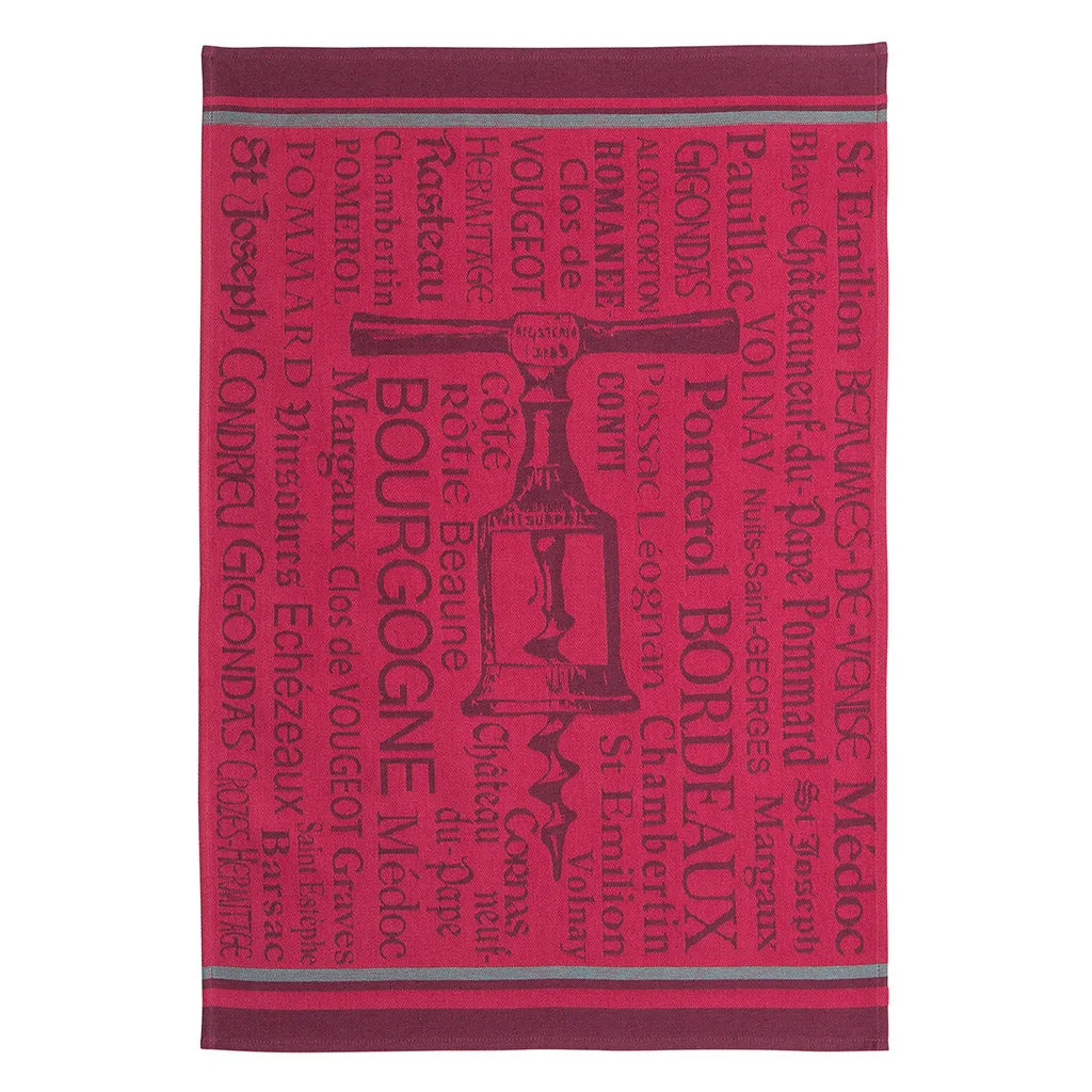 Corkscrew (Tire Bouchons) French Jacquard Dish Towel by Coucke