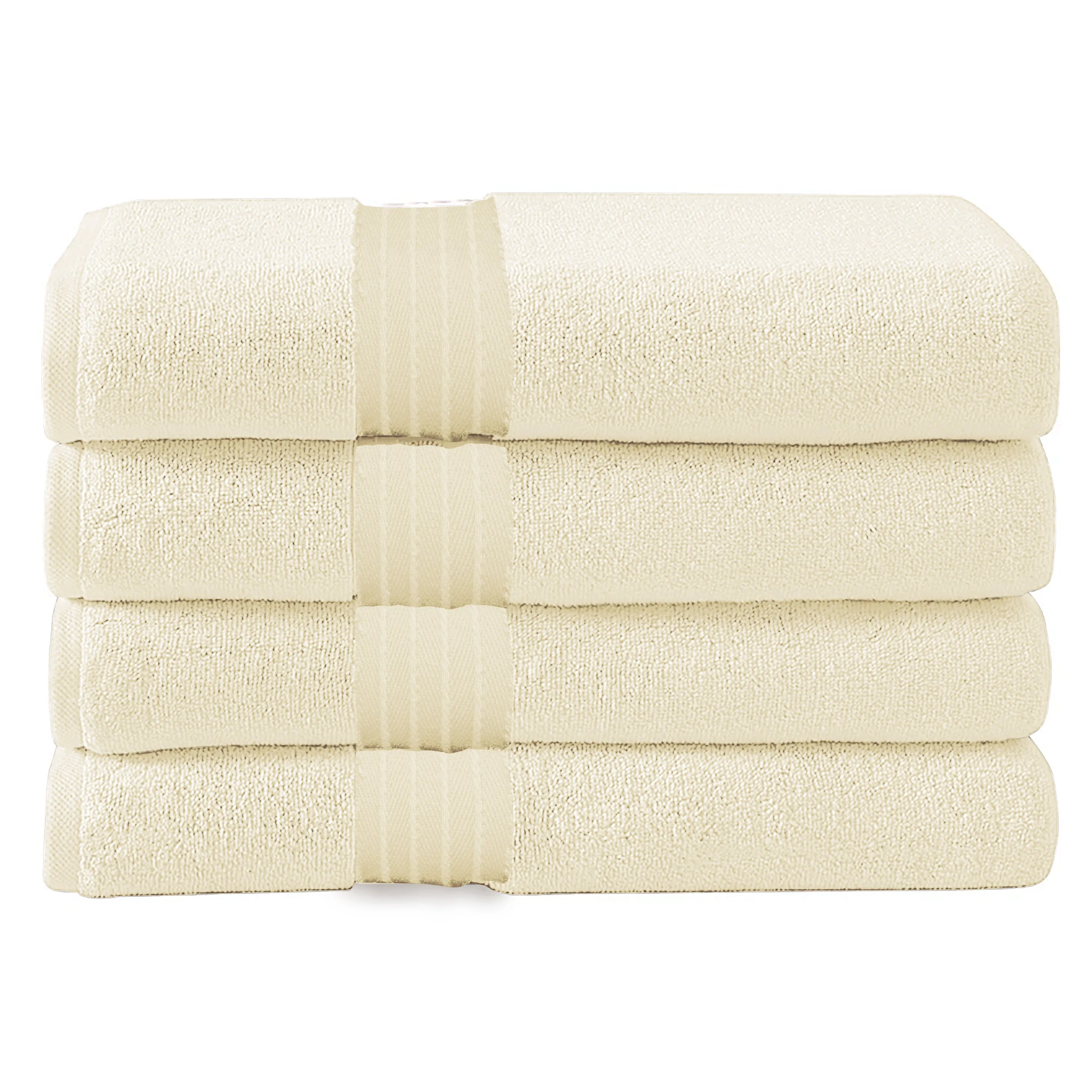 Cotton Bath Towel 70x140 CM 4 Piece Set, Cream