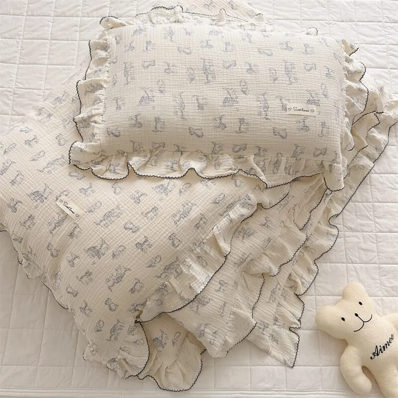 Cotton Muslin Duvet Cover Set