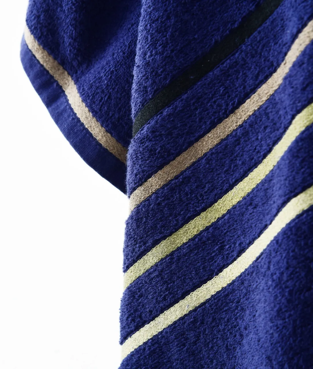 Cotton Towel With Jacquard Stripe (1895) -Navy Blue