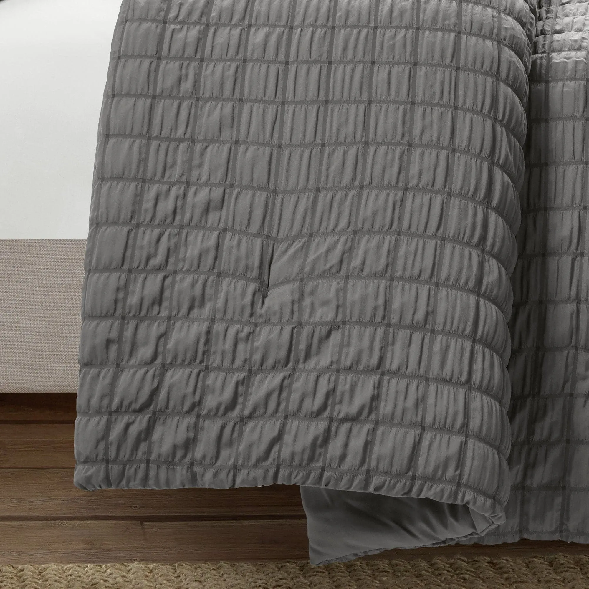 Crinkle Textured Dobby Comforter Set