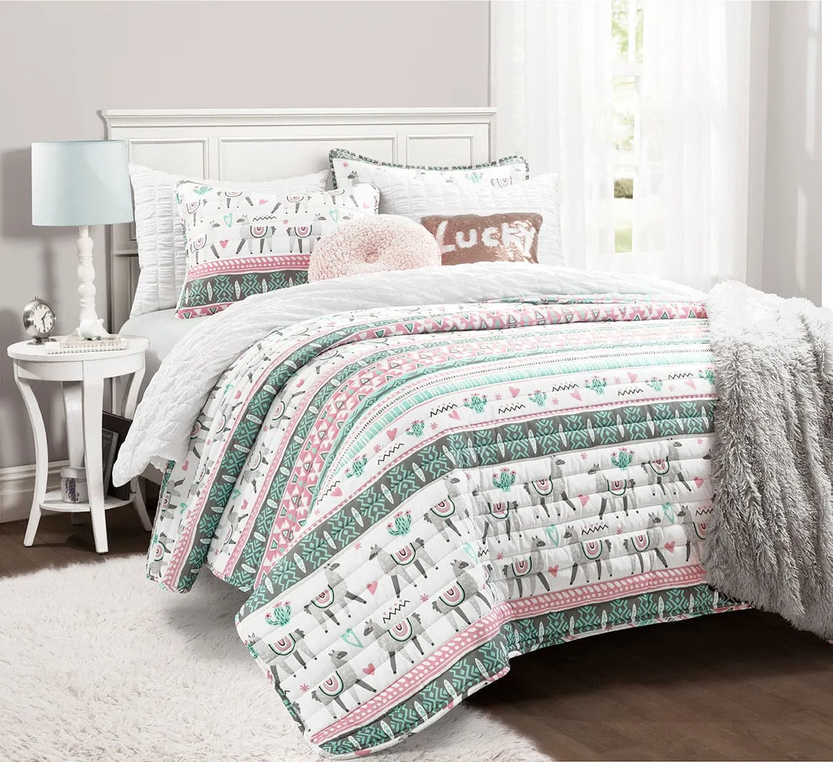 Crinkle Textured Dobby Comforter Set