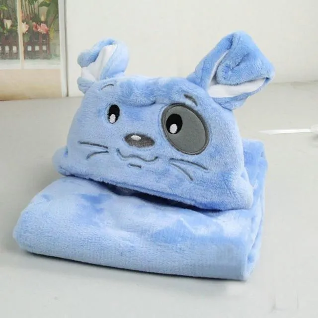 Cute Animal Shaped Hooded Bathrobe Soft for Infant and Newborn Baby Bath Towel