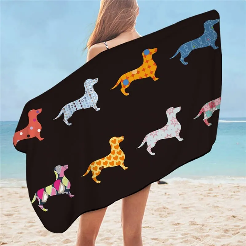 Dachshund Beach Towel