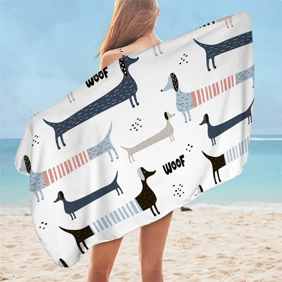 Dachshund Beach Towel