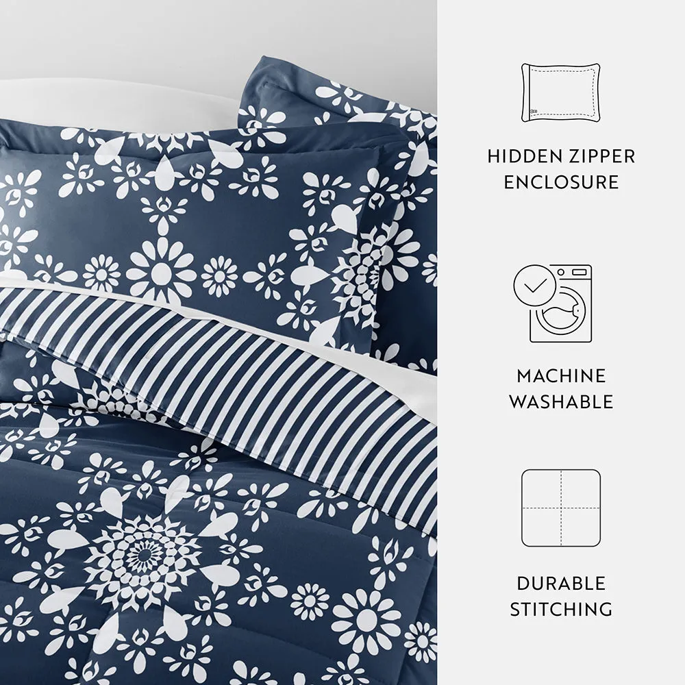 Daisy Medallion Reversible Down-Alternative Comforter Set - 12 Days of Deals