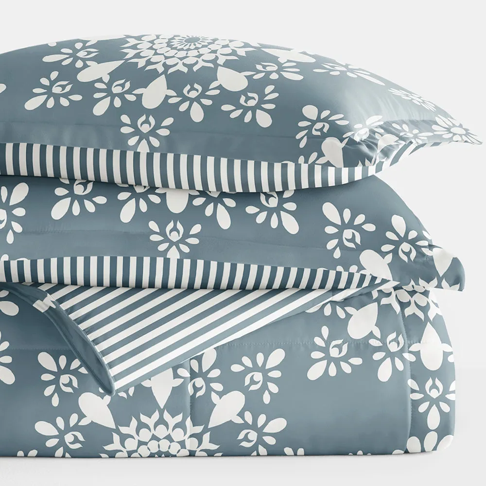 Daisy Medallion Reversible Down-Alternative Comforter Set - 12 Days of Deals