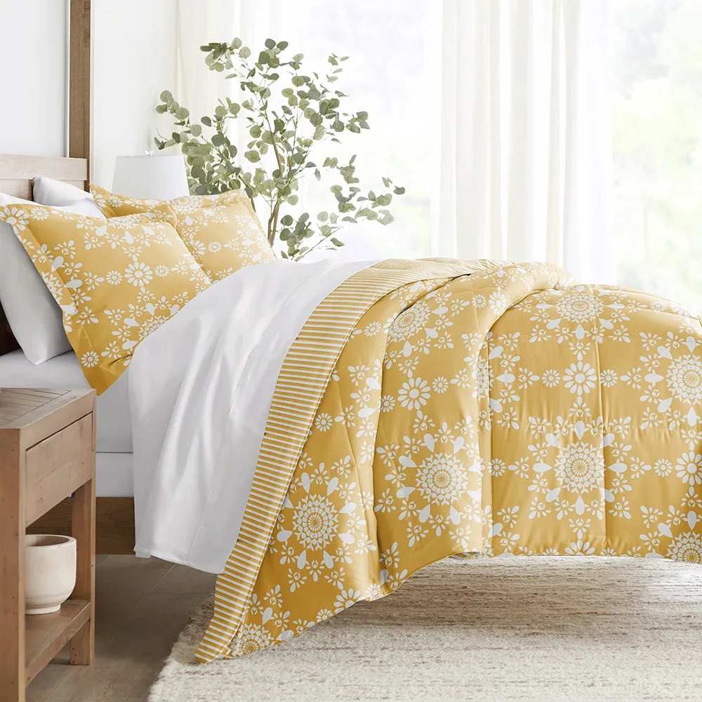 Daisy Medallion Reversible Down-Alternative Comforter Set - 12 Days of Deals