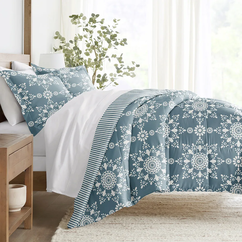 Daisy Medallion Reversible Down-Alternative Comforter Set - 12 Days of Deals