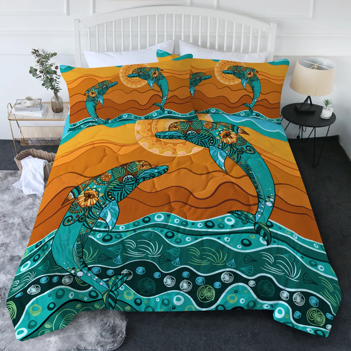 Dancing Dolphins Comforter Set