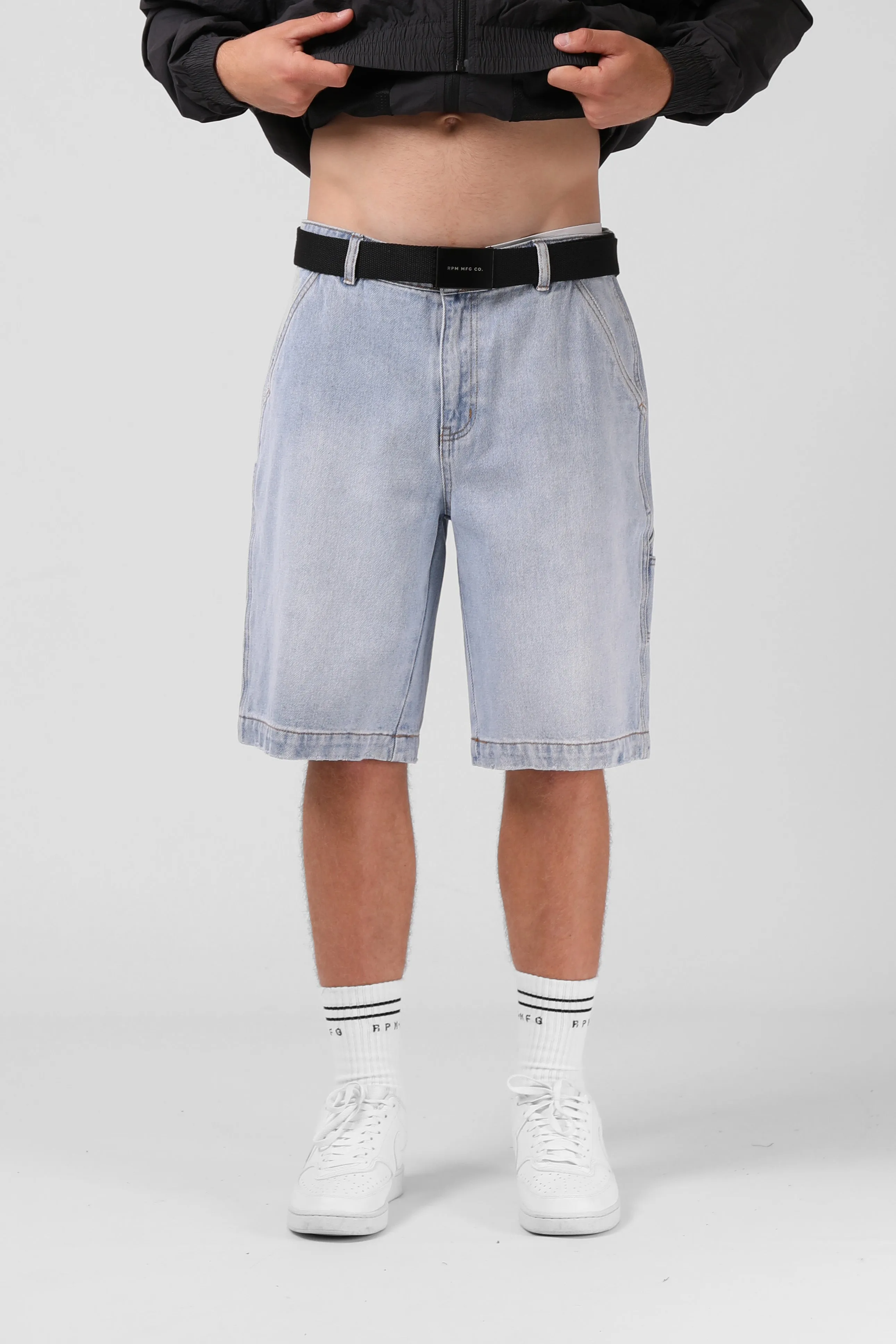 Denim Work Short - Lt Worn Blue