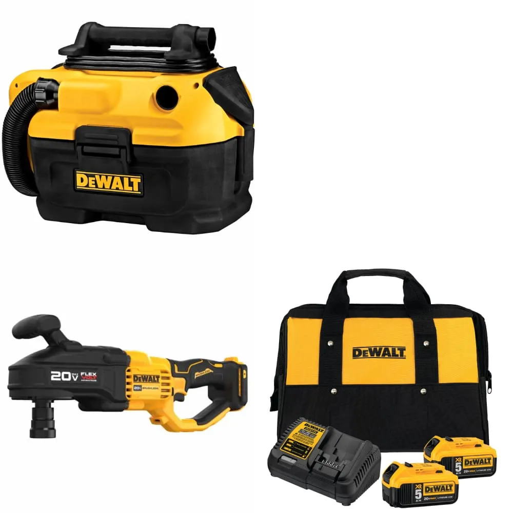 DeWalt DCD445B 20V Stud and Joist Drill w/ DCV581H Vacuum & FREE Battery 2-Pack