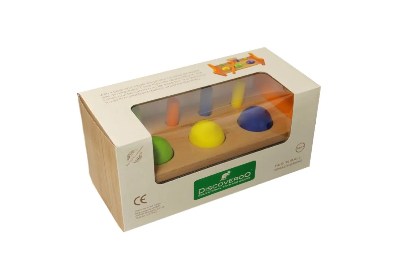 Discoveroo Peg N Ball Smackeroo Wooden