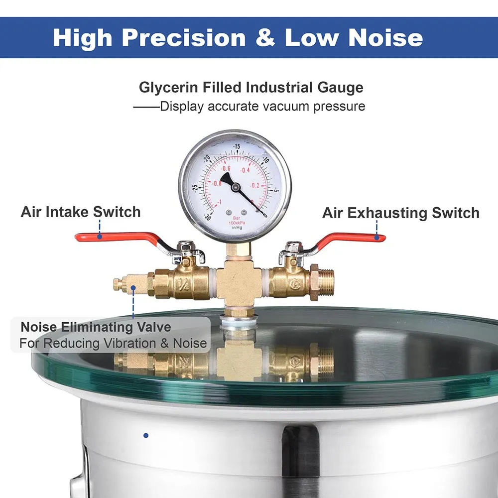 DIY 3-Gal Vacuum Degassing Chamber Stainless Steel