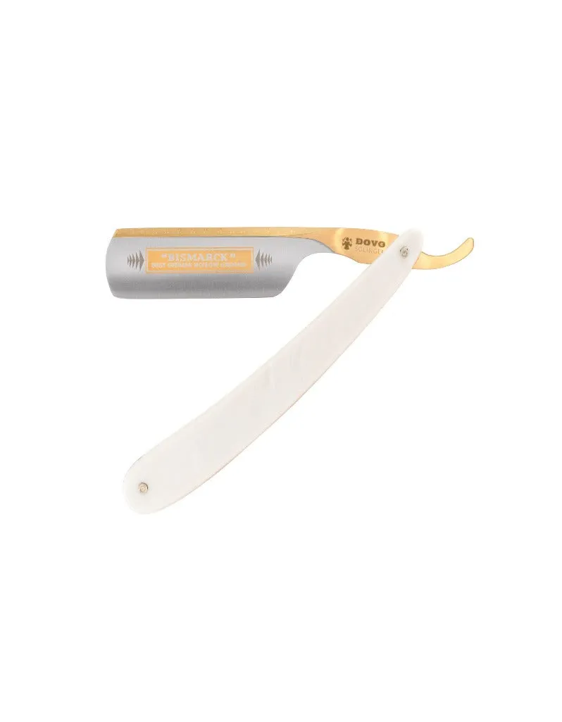 Dovo - Bismarck® Perla Straight Razor, Acrylic Pearl Handle, Round Point, 6/8"