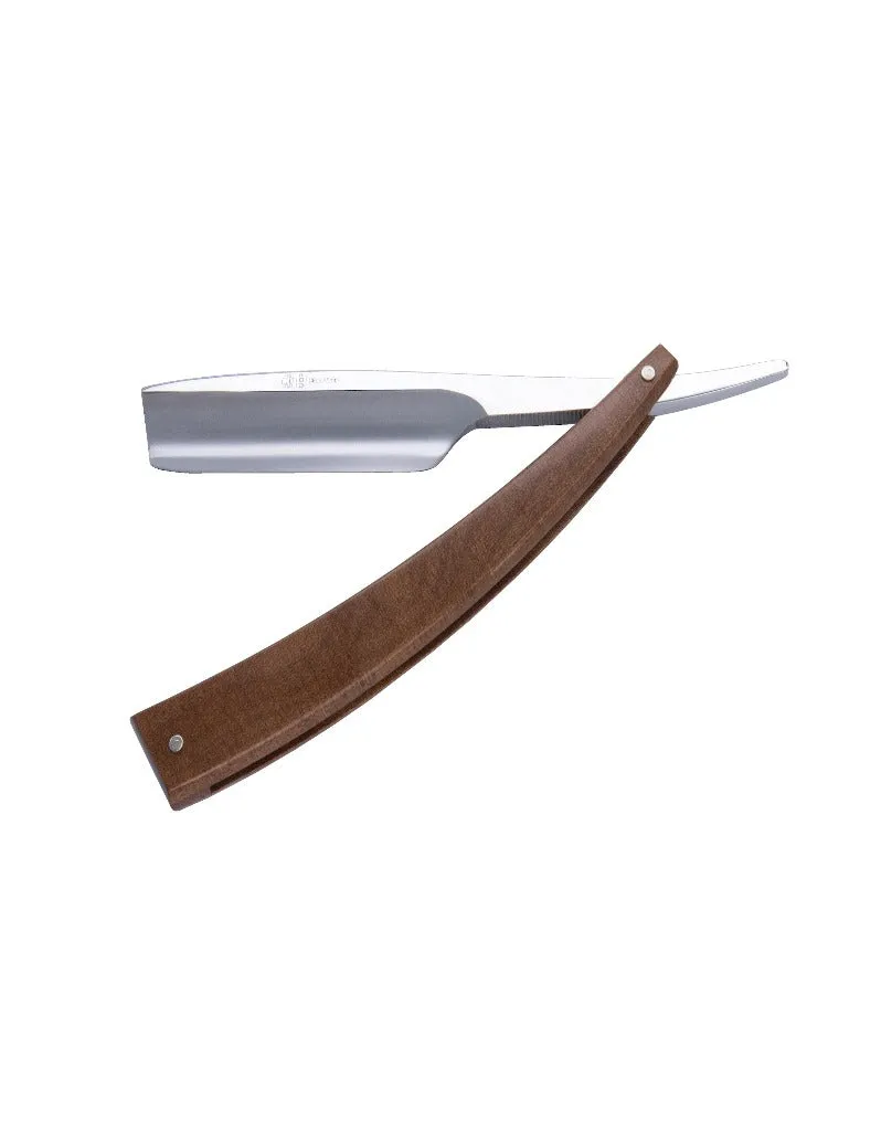 Dovo - Edo Straight Razor, Beech Wood Handle, Inverted Turkish Point, 5/8"