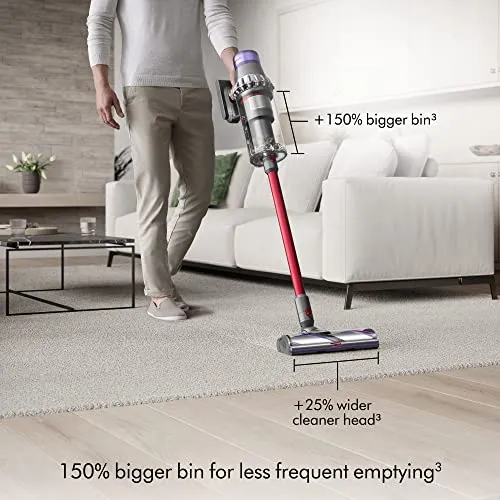 Dyson Outsize Cordless Vacuum Cleaner, Nickel/Red, Extra Large