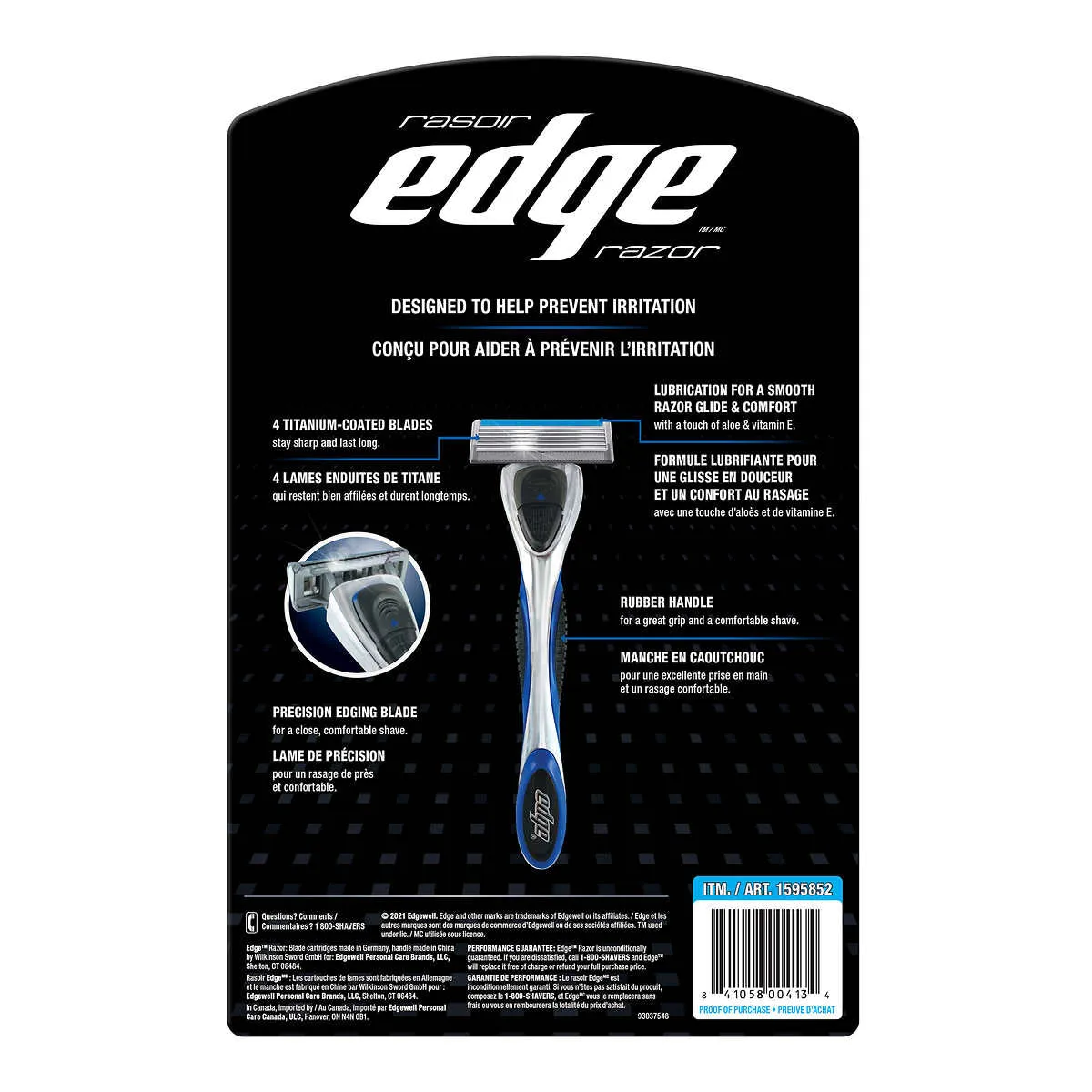 Edge Long lasting Sharpness Razor for men - 21 Cartridges & 1 Handle