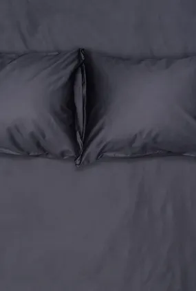 Egyptian Cotton Sateen Bedding in Carbon Color