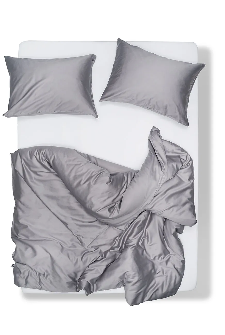 Egyptian Cotton Sateen Bedding in Grey Color