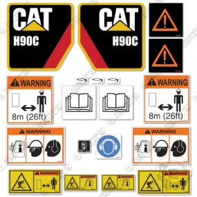 Fits Caterpillar H90C Decal Kit Hammer