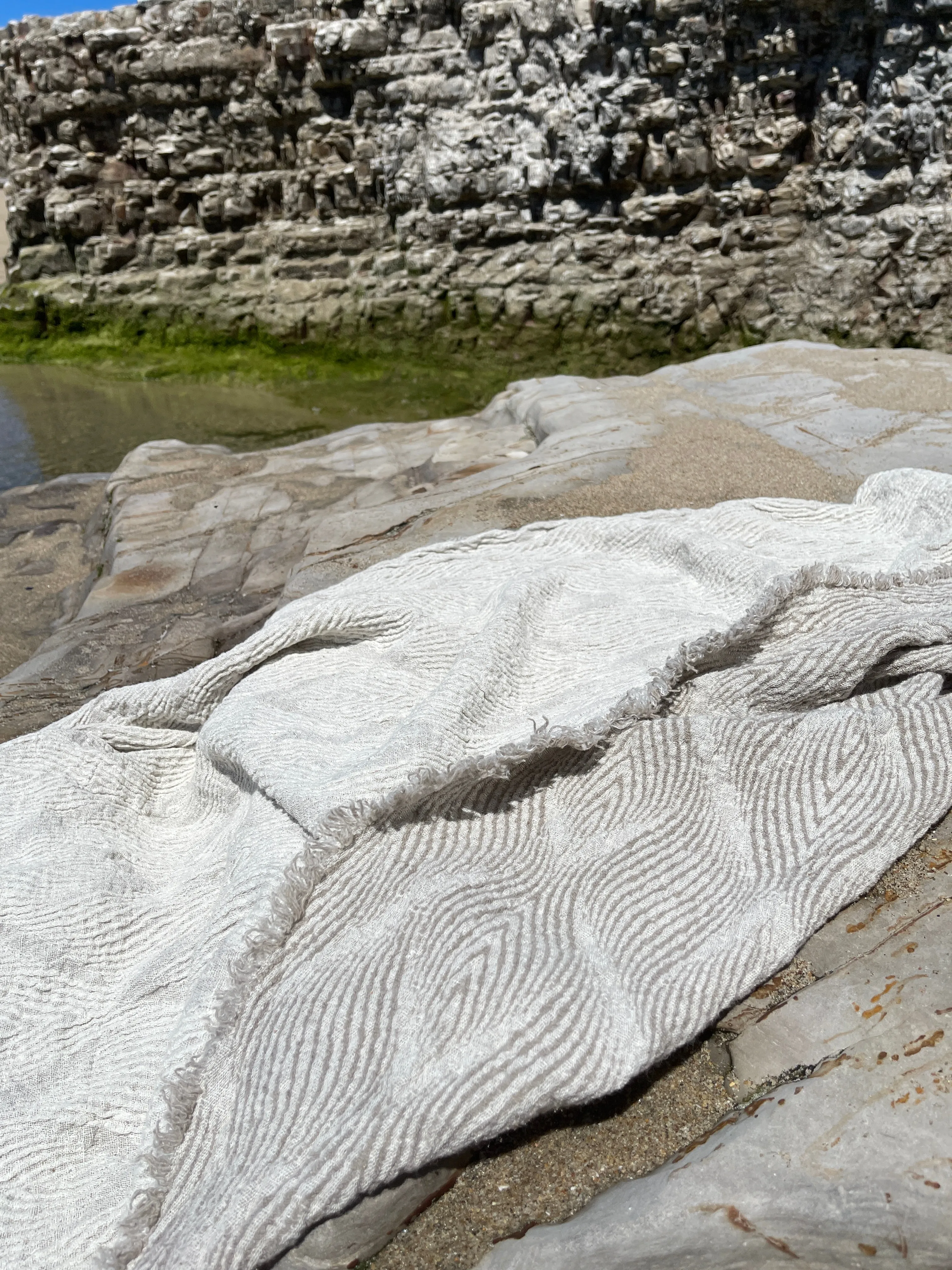 Flax Beach Towel “Waves”