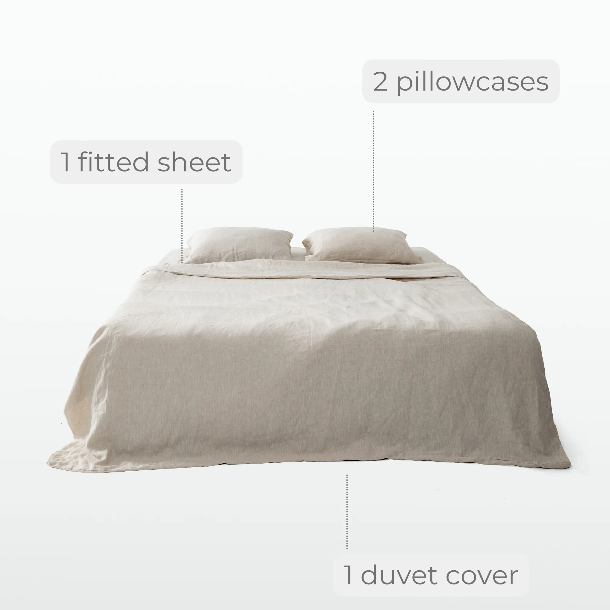 Flax Linen Bedding Set (4 pcs)