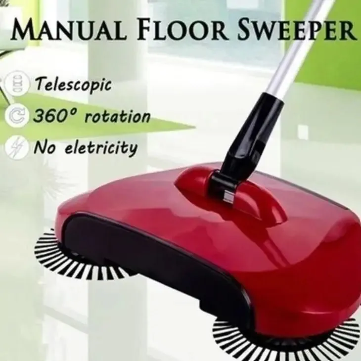 Floor Dust Cleaning MOP Broom with Dustpan Multi Functional Broom Machine for Home & Office