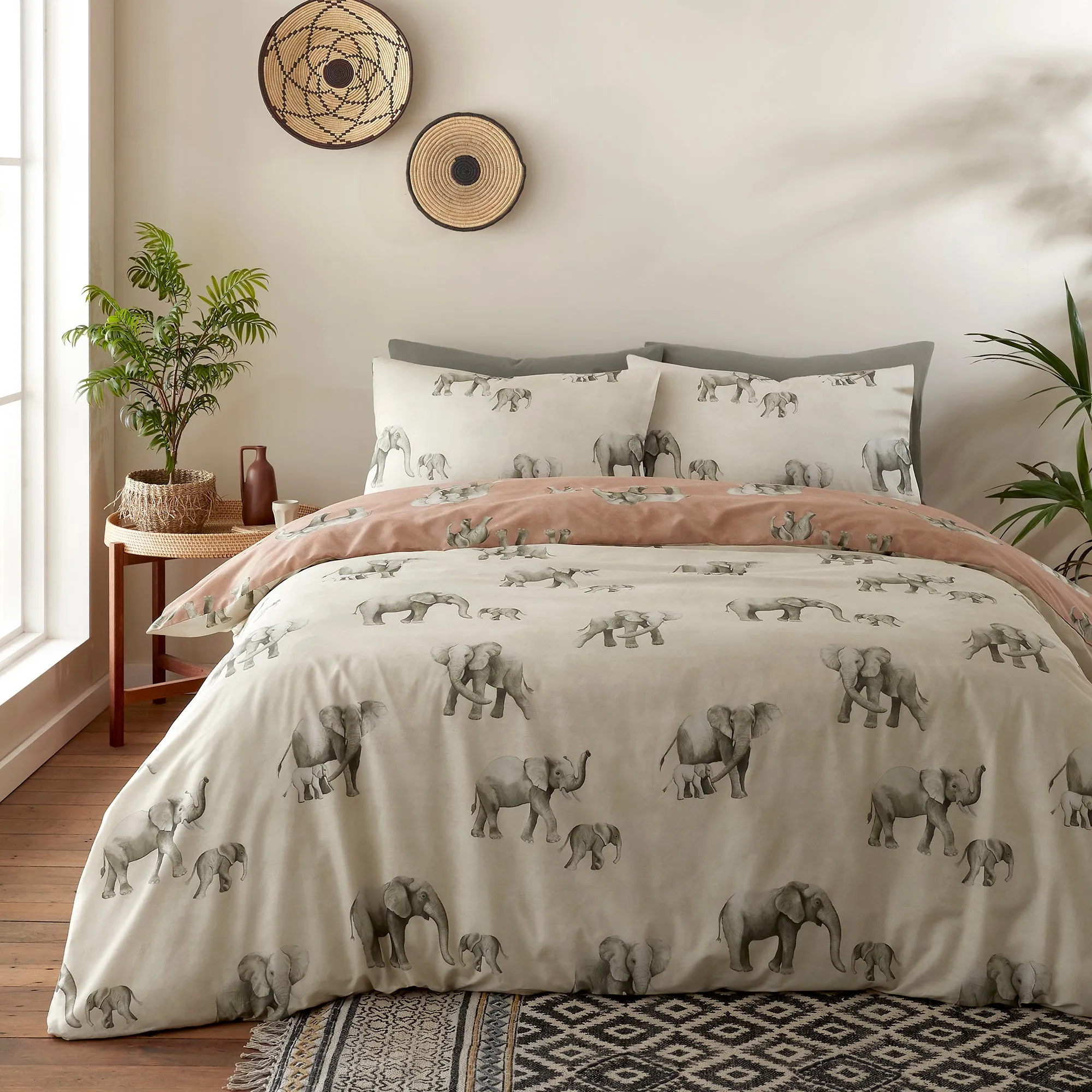 Fusion Ella the Elephant Duvet Cover Set - Natural