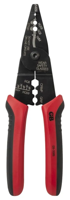 Gardner Bender GS-3589 Cutter and Stripper, 3/8 in Wire, 3/8 in Cutting Capacity, 8 in OAL, Cushion-Grip Handle :CD 1: QUANTITY: 1