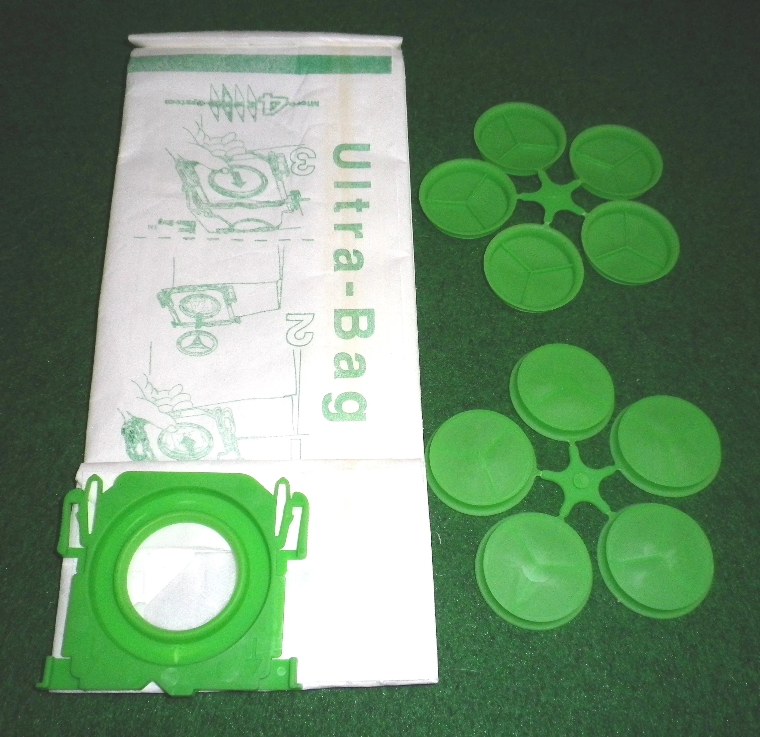 Genuine Kleenmaid VC350 Ultra Vacuum Cleaner Bags 8 with Caps  - Part # VC6629KM