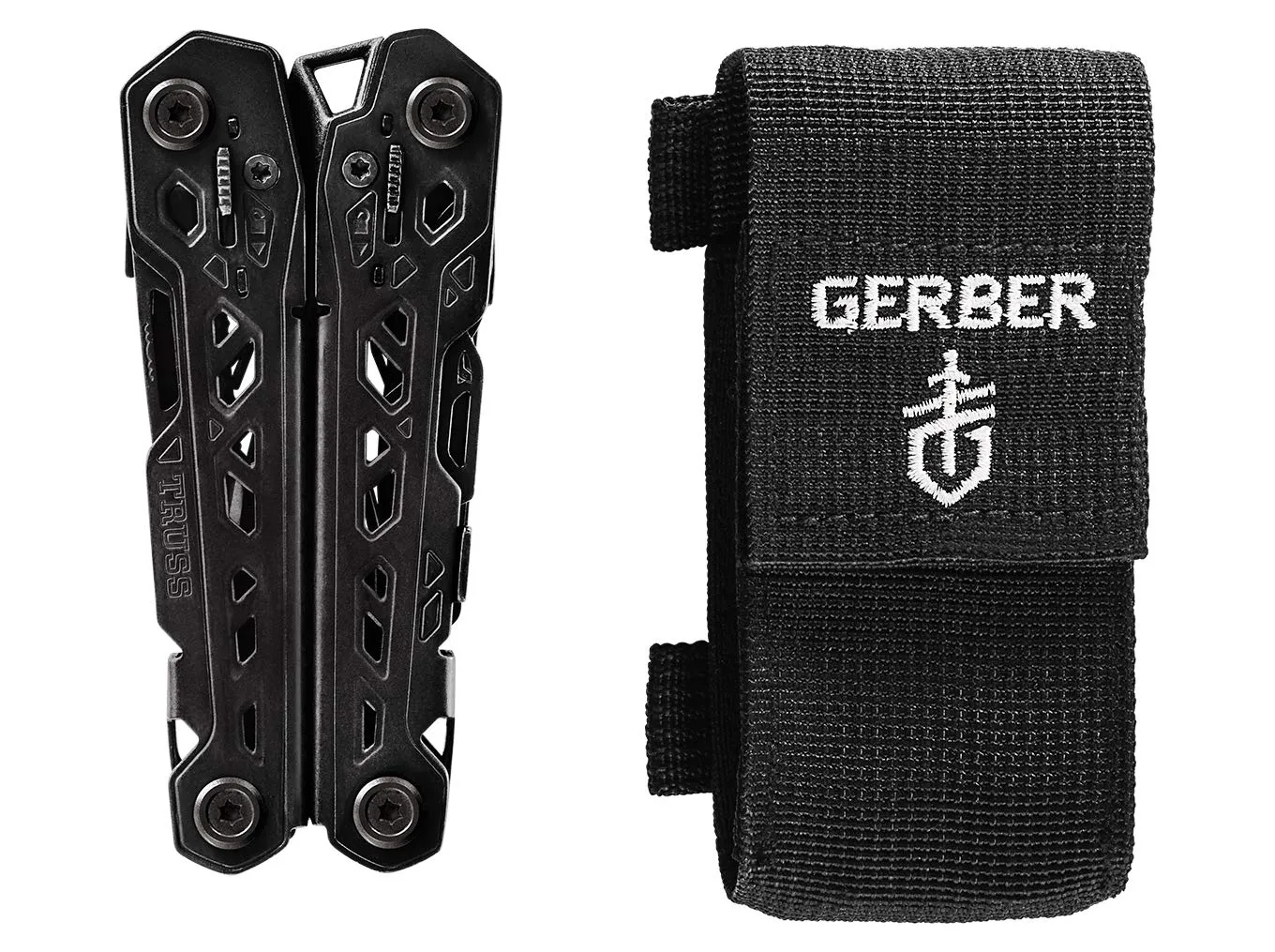 Gerber Gear Truss 17-in-1 Needle Nose Pliers Multi-tool with MOLLE Sheath - Multi-Plier, Pocket Knife, Serrated Blade, Screwdriver, Bottle Opener - EDC Gear and Equipment - Black