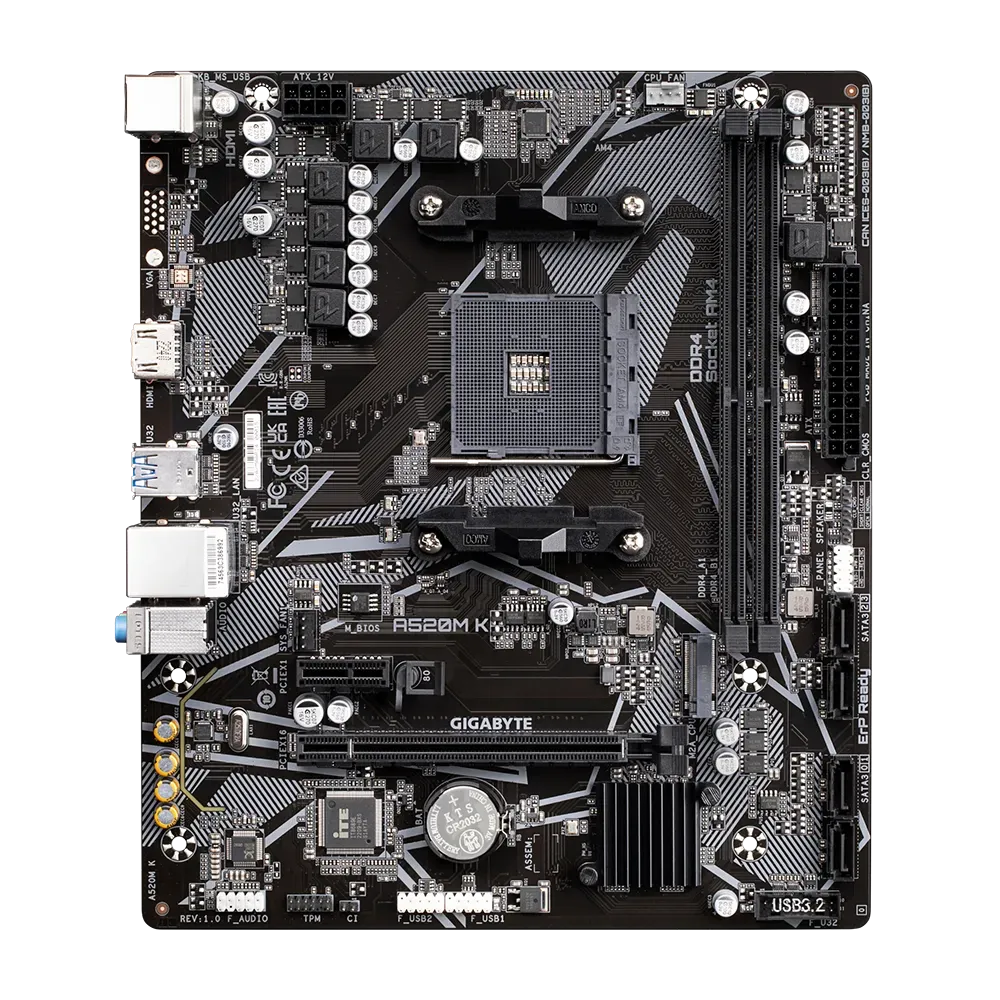 Gigabyte Motherboard A520M K V2