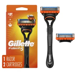 Gillette Fusion5 Razor for Men, Handle   2 Razor Blade Refills