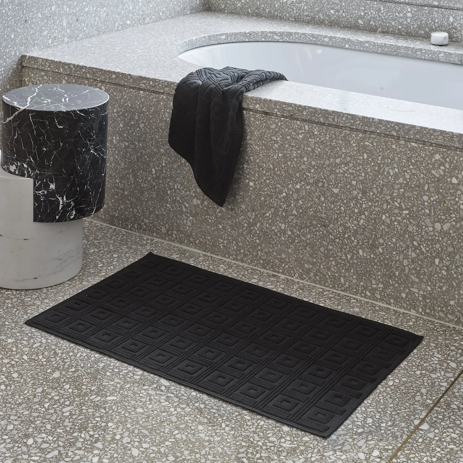 greg natale | astoria bath mat | black