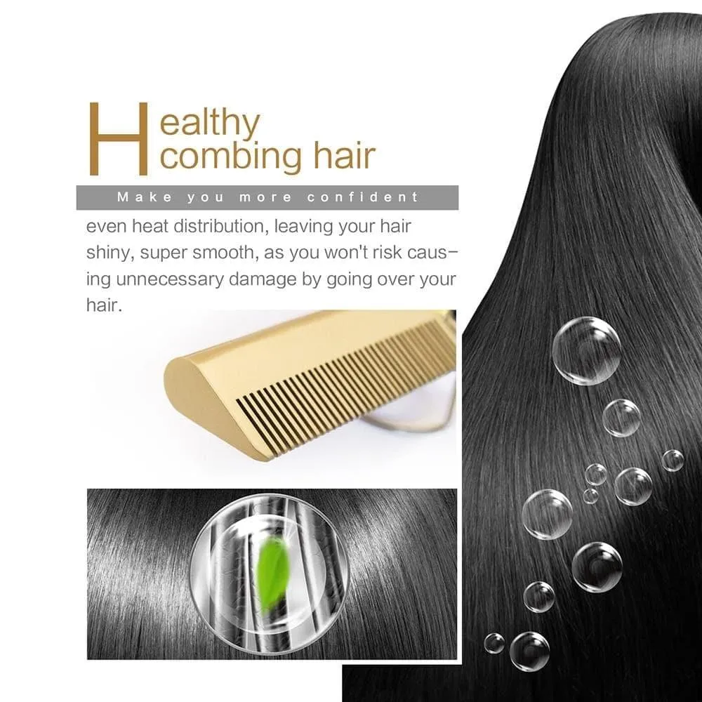 Hair Straightener Brush Hot Hair Comb, Curling Iron for Women Men