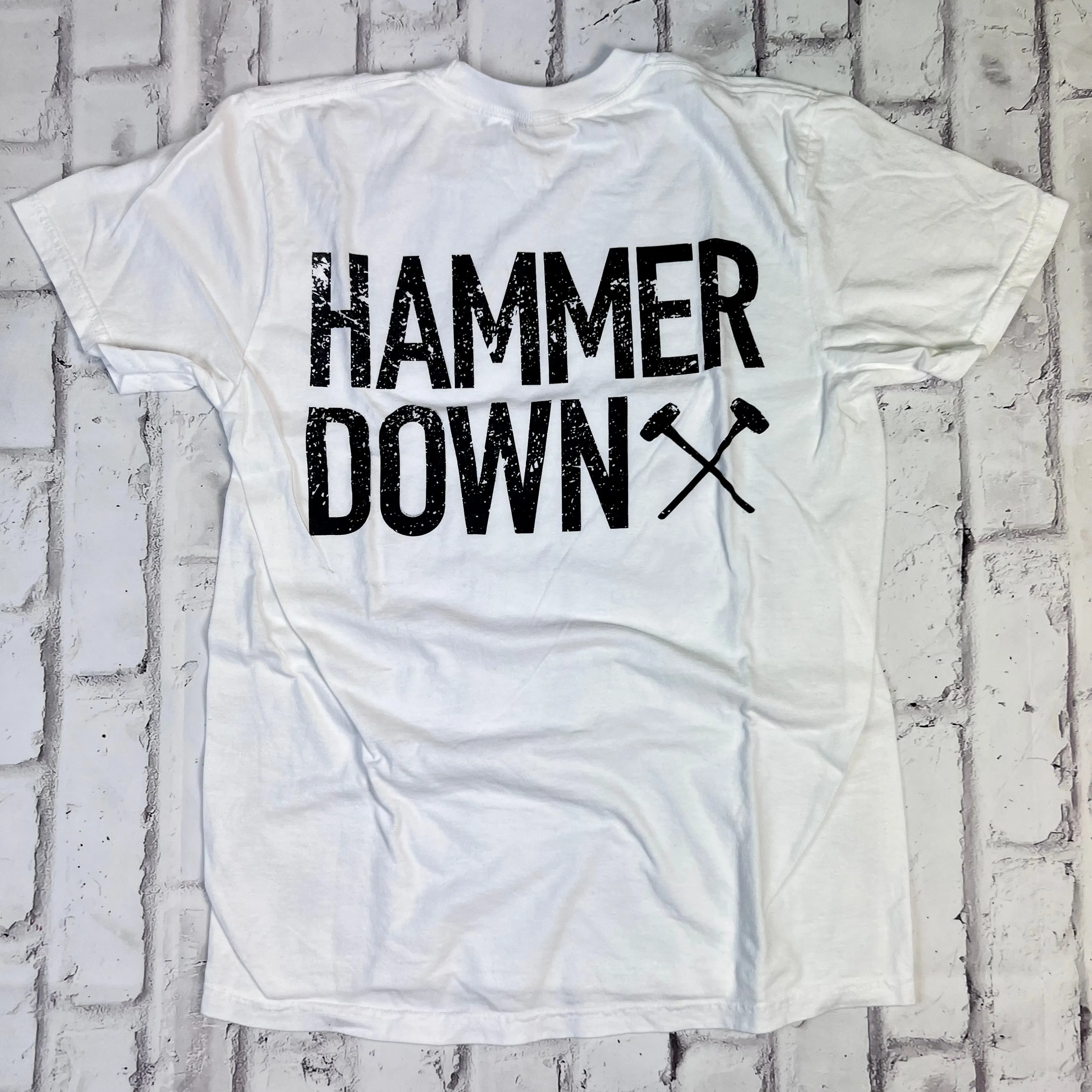 Hammer Down "Two Row" Short Sleeve T-shirt - White