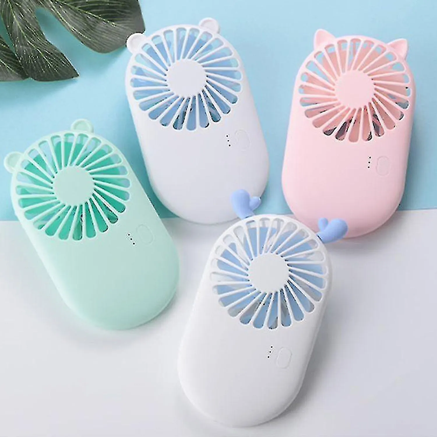 Handheld Fan Creative Mini Fan Personal Fan USB Fan Pocket Fan with Bracket Table Personal Fan for Desktop Mini Fan Mini Fans Personal Fans (Battery Not Include)