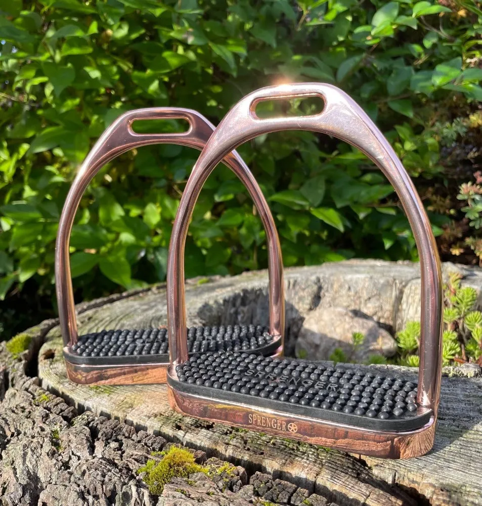 Herm Sprenger Stirrup Irons - Rose Gold